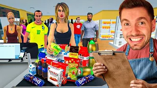 FICOU GIGANTE meu mercadinho Brasileiro! (Supermarket simulator)