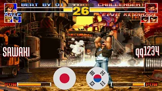 @kof95: SAWAKI (JP) vs qq1234 (KR) [King of Fighters 95 Fightcade] Feb 21