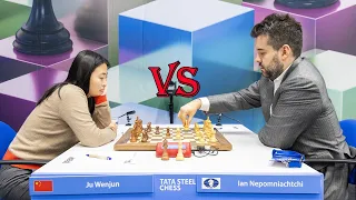 Ian Nepomniachtchi (2769) vs Ju Wenjun (2549) || Tata Steel Masters 2024 - R2