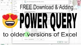 FREE Power Query for Older Versions of Microsoft Excel