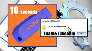 How to Enable and Remove Write Protection from USB Drive in Windows within 10 SECONDS via CMD