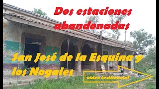 Dos estaciones abandonadas en el ramal ex FCOS , imágenes  tristes de una realidad ferroviaria.