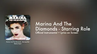 Marina - Starring Role (Official Instrumental + Lyrics on Screen / Karaoke)