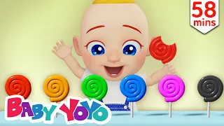 The Colors Song (Candies) + more nursery rhymes & Kids songs - Baby yoyo