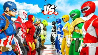 THE AVENGERS AND SHREK VS MIGHTY MORPHIN POWER RANGERS - EPIC SUPERHEROES WAR