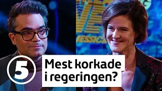 Breaking news med Jessica Almenäs | David Batra grillar sin fru Anna Kinberg Batra i heta stolen