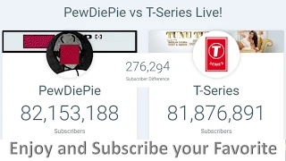 PewdiePie VS T-Series - The Live Subscriber Count - The Final Round