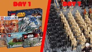 I Have 7 Days To Build The BIGGEST Lego Droid Army Possible!