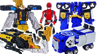 Power Rangers Beast Wrecker converting Zord and Wheeler converting Zord transform! | DuDuPopTOY