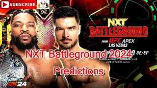 NXT Battleground 2024 NXT Championship Trick Williams vs. Ethan Page Predictions WWE 2K24