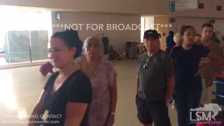 STOCK - 09/23/2017 San Juan PR Packed Airport full of passengers from cancelled flights