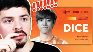 COLAPS REACTS | DICE 🇰🇷 | GBB21 | Solo Loopstation Elimination