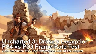 Uncharted 3: Drake's Deception PS4 vs PS3 Frame-Rate Test