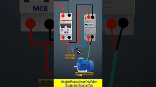 Single Phase Motor Modular Contactor Connection #shorts #short #electrical