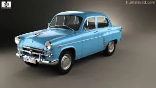 MZMA Moskvitch 402 1956 by 3D model store Humster3D.com