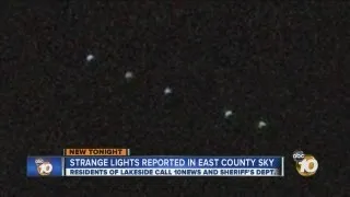 Strange lights reported in East County sky