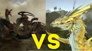 Харибда vs Лунный дракон Total War Warhammer 2. тесты юнитов v1.4.1.