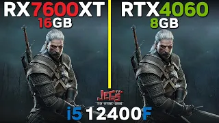 RTX 4060 vs RX 7600 XT | i5 12400F | Tested in 15 games