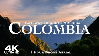 COLOMBIA in 4K 🇨🇴 1 Hour Drone Aerial Relaxation of Bogotá & Colombia Ultra HD