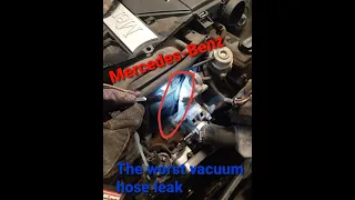 Mercedes Benz M112 and M113 engines, split intake manifold vacuum hose leak fix