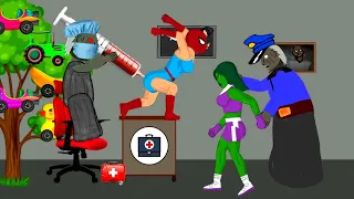 Doctor Granny vs She Hulk, Police Granny vs Spider-Man, Hulk Funny Animation - dc2 | Part 01-05