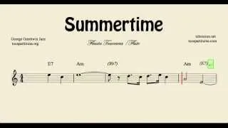 Summertime Sheet Music for Flute with Chords