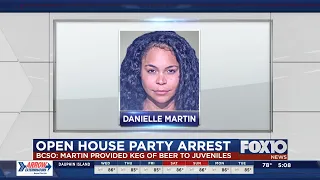 Woman charged with hosting open house party in Baldwin County