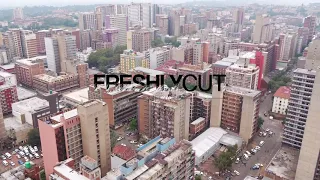 Johannesburg CBD Drone 4 Stock Footage Aerial shot of South African city street view Johannesburg