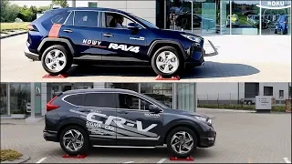 SLIP TEST - Toyota RAV4 AWD vs Honda CR-V AWD - @4x4.tests.on.rollers