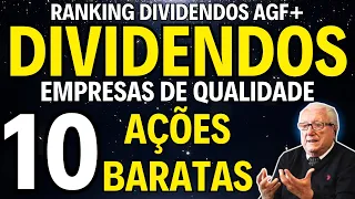 TOP 10 ações do RANKING DIVIDENDOS no AGF!