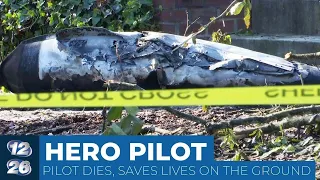 Pilot dies in plane crash, hailed a hero