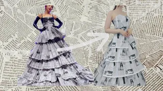 I made my own newspaper dress|| DIY🗞❤ #solarmamamoo❤