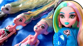 Monster High G1 and G3 Lagoona Dolls Boil Wash / doll hair treatment