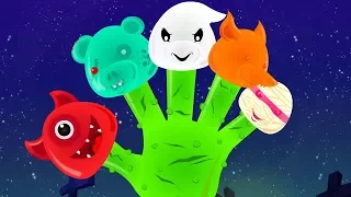 монстр палец семья Хэллоуинская песня страшные стишки Monster Finger Family Kids Music Song For Kids