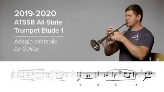 2019-2020 ATSSB All-State Trumpet Etude #1 - Adagio cantabile by Gallay
