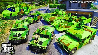 Stealing  SECRET ARMY VEHICLES  With Franklin GTA 5 RP!