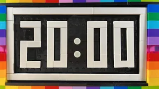 20 Minute Timer 4K LEGO Clock Countdown Digital | LEGO Stop Motion | Twenty Mins with Music