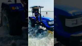 modified Sonalika tractor Washing in river #shorts #viralshorts