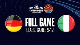 Germany v Italy | Full Basketball Game | FIBA U20 European Championship 2022