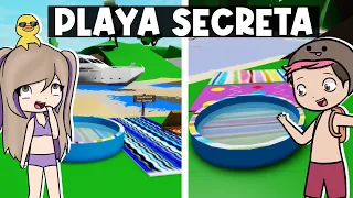 Creamos un Nuevo Hotel con Balneario y Playa Secreta en Brookhaven Roblox!! LYNA Y CHOCOBLOX