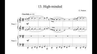 C. Norton - 13. High-minded - Microjazz Piano duets collection 1 for piano four hands