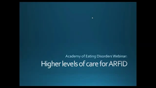 Current strategies for the treatment of avoidant/restrictive food intake disorder (ARFID)