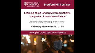 Bradford Hill Seminar – Learning About Long COVID from Patients: The Power of Narrative Evidence
