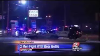 Beer bottle brawl at 172nd MAX Transit Station