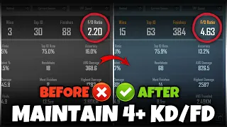 HOW TO MAINTAIN 4+ KD IN PUBG MOBILE/BGMI🔥TIPS & TRICKS BATTLEGROUNDS MOBILE INDIA.