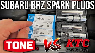 Subaru BRZ (GT86, GR86, & FRS) Spark Plugs The Easy Way! No Engine Lift. TONE Vs. KTC Install Tools!