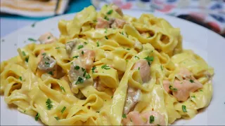 Quick and easy salmon pasta recipe | Italian Pasta Recipe