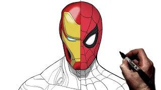 How To Draw Iron Man/Spiderman | Step By Step | Marvel