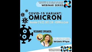 VIP Webinar Series (15th) COVID 19- OMICRON VARIANT