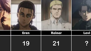 Attack on Titan Characters Age (Season 4)